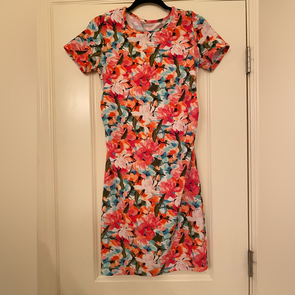 Pink Blush Small Floral Maternity Dress
